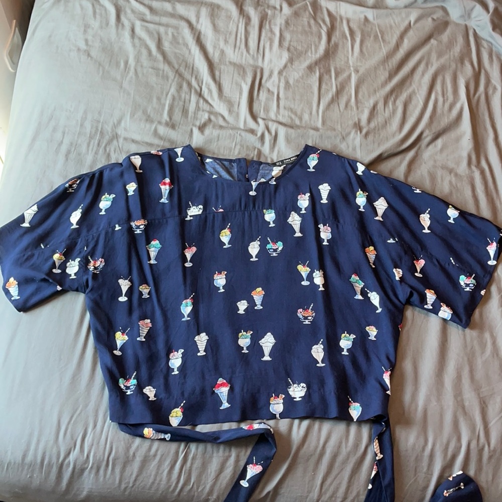 Adorable printed Zarabasics top
